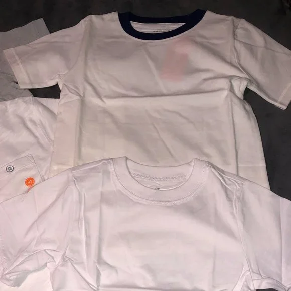GYMBOREE & CHILDREN's PLACE Boys SS White/Gray/Navy T-Shirts Sz 4T NWT - Picture 4 of 5
